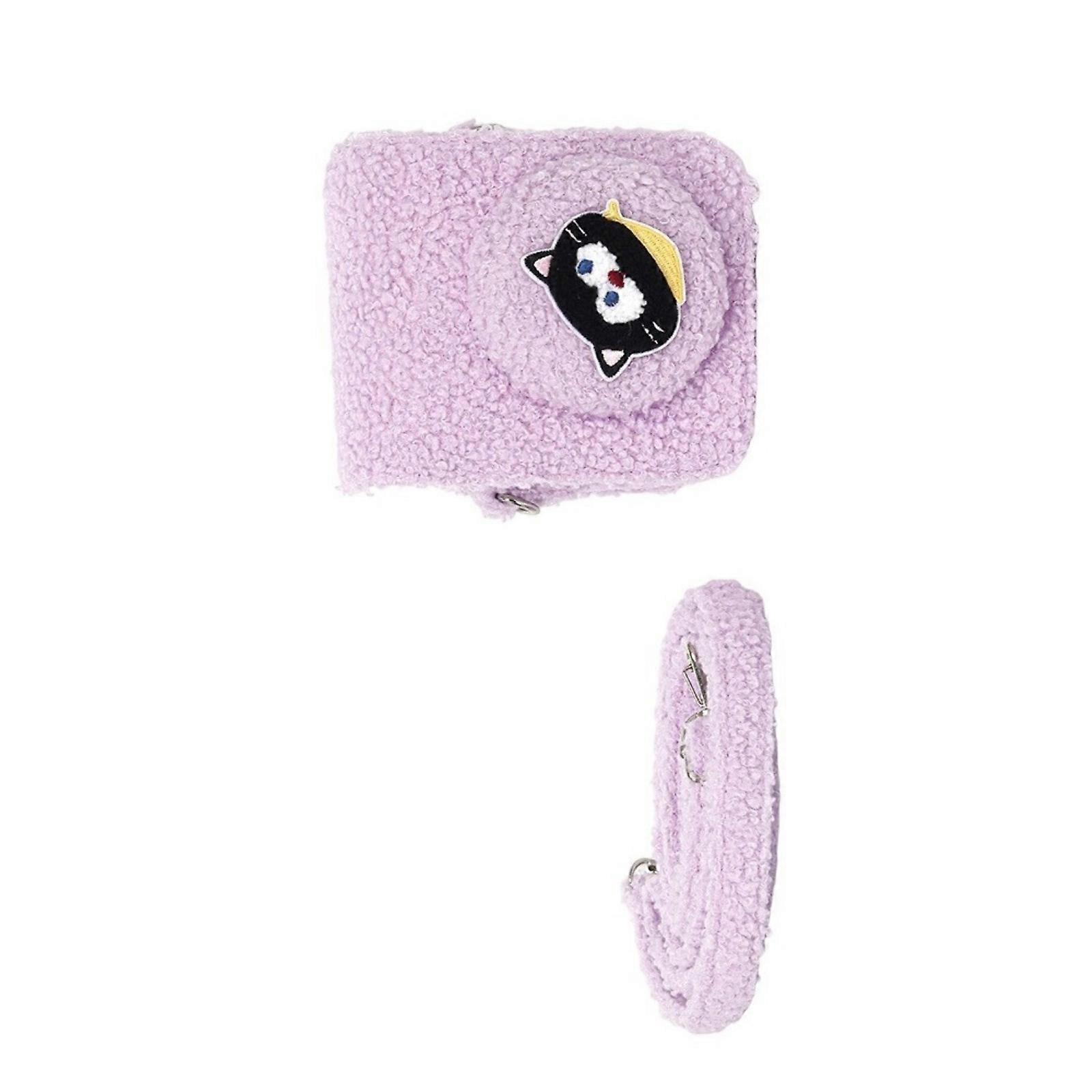 Scratch Resistant Camera Cover Protective Case Camera Storage Bag PU and Plush Texture 2 Color Suitable for Cameras  Purple