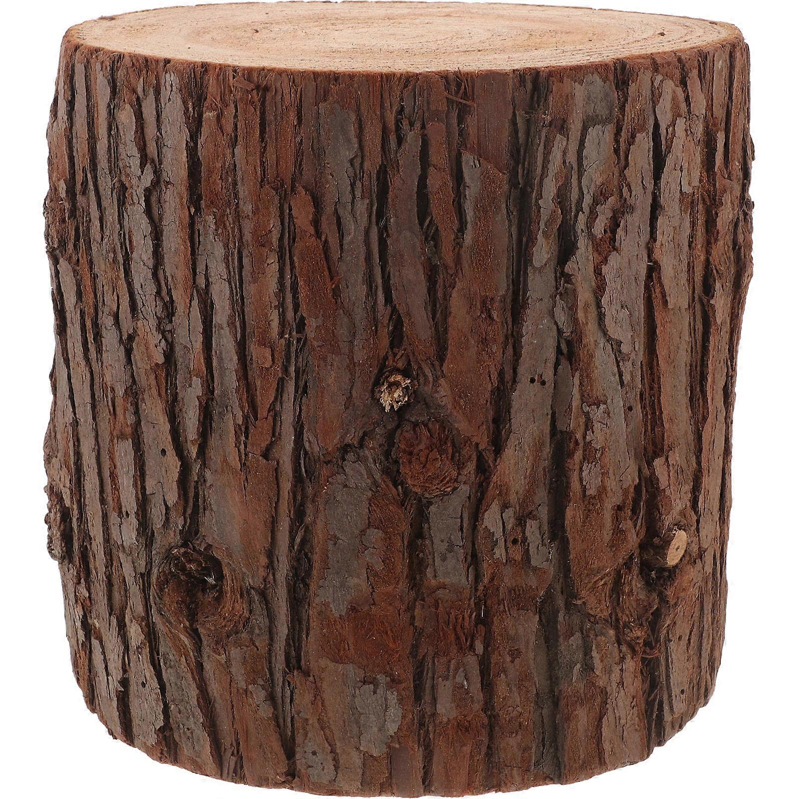 Rustikk trestubbe-endebord til hjemmebruk Trestubbe-endebord