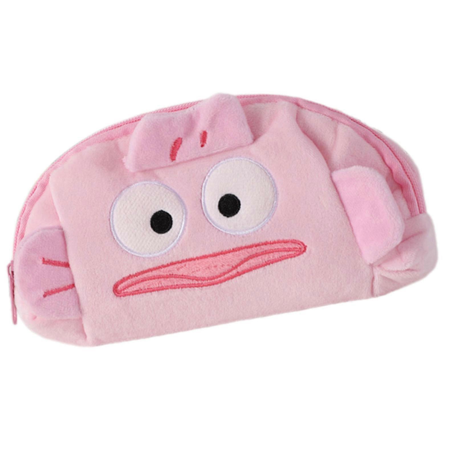 Fun Clownfish Print Soft Pen Case Ergonomic Slide Ending Study Work Supply Planner  Pink