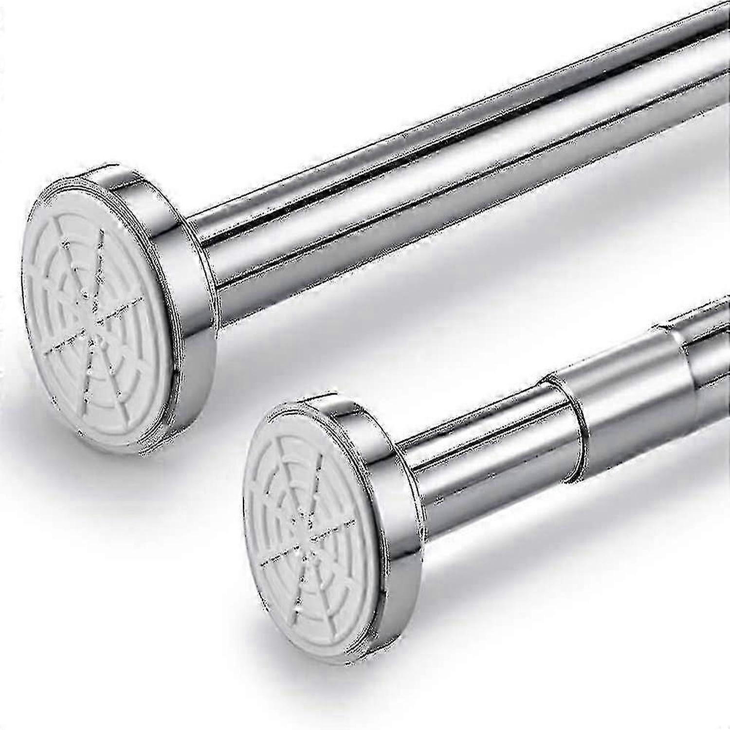 قضيب تلسكوبي من الفولاذ المقاوم للصدأ 40 سم -60 سم قابل للتمديد ، قضيب ستارة دش بدون حفر ، قضيب تثبيت قابل للتعديل عن طريق الدوران ، عقد آمن كشو