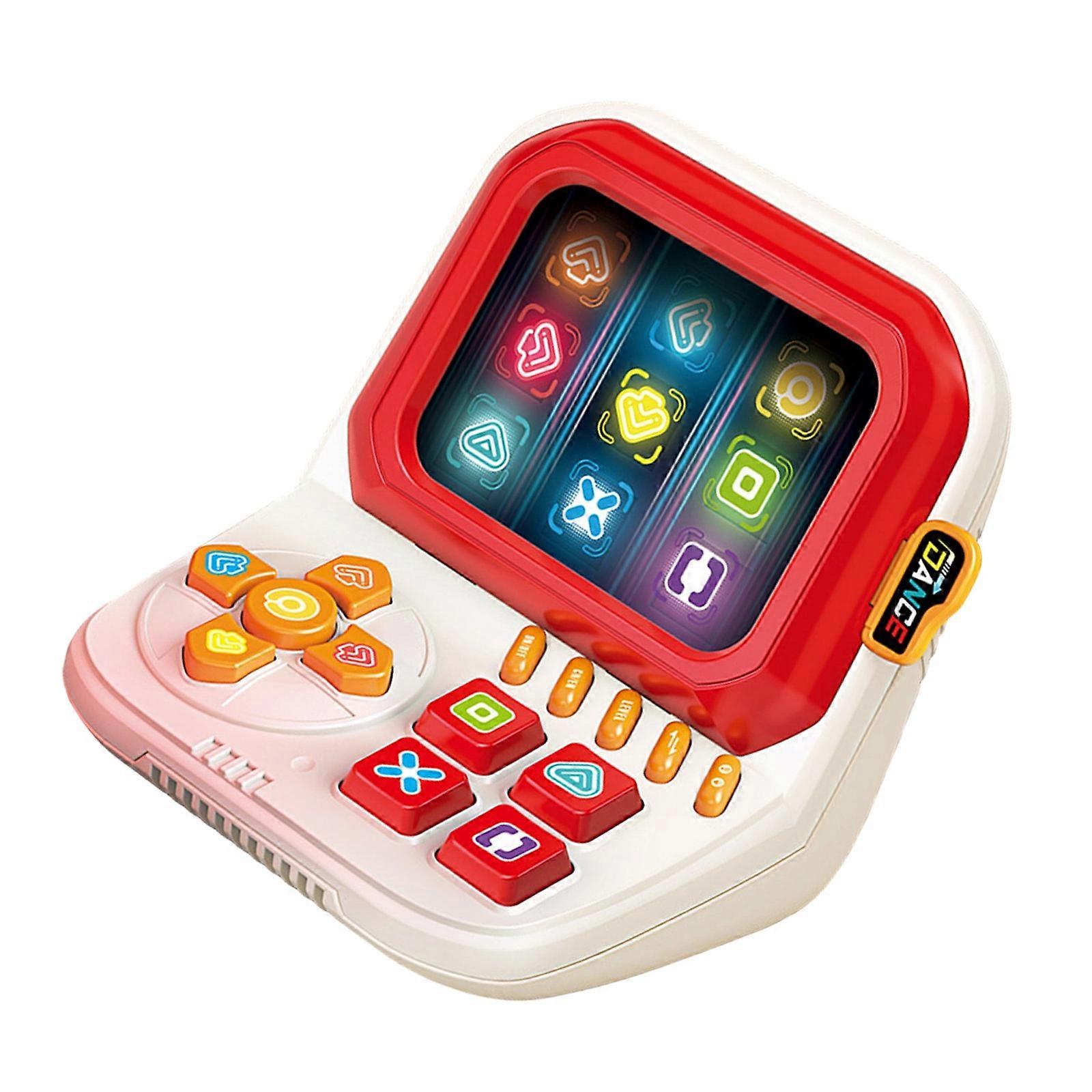 LED Dance Training Fingertip Game Console Musical Board Game Machine Toy For Family Gathering Party Entertainment Fun  Red