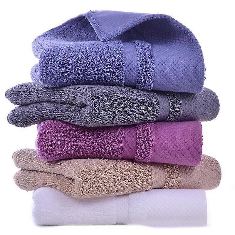Solid Color 100% Cotton Towel Thicker Strong Absorbent For Bath Kitchen