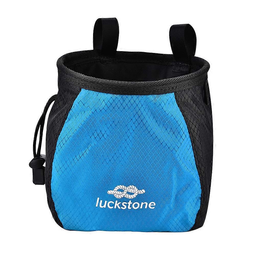 Outdoor Horizontal Parallel Bars Body Building Gym Rock Climbing Antiskid Powder ChalkBag(Blue)