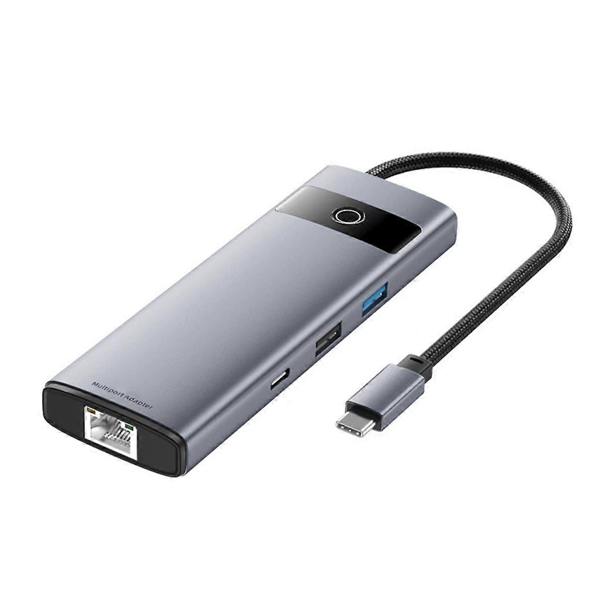  Type-C HUB USB-C Dock Station Adapter 4K -Compatible PD100W USB 3.0 100Mbps Ethernet Port for PC La