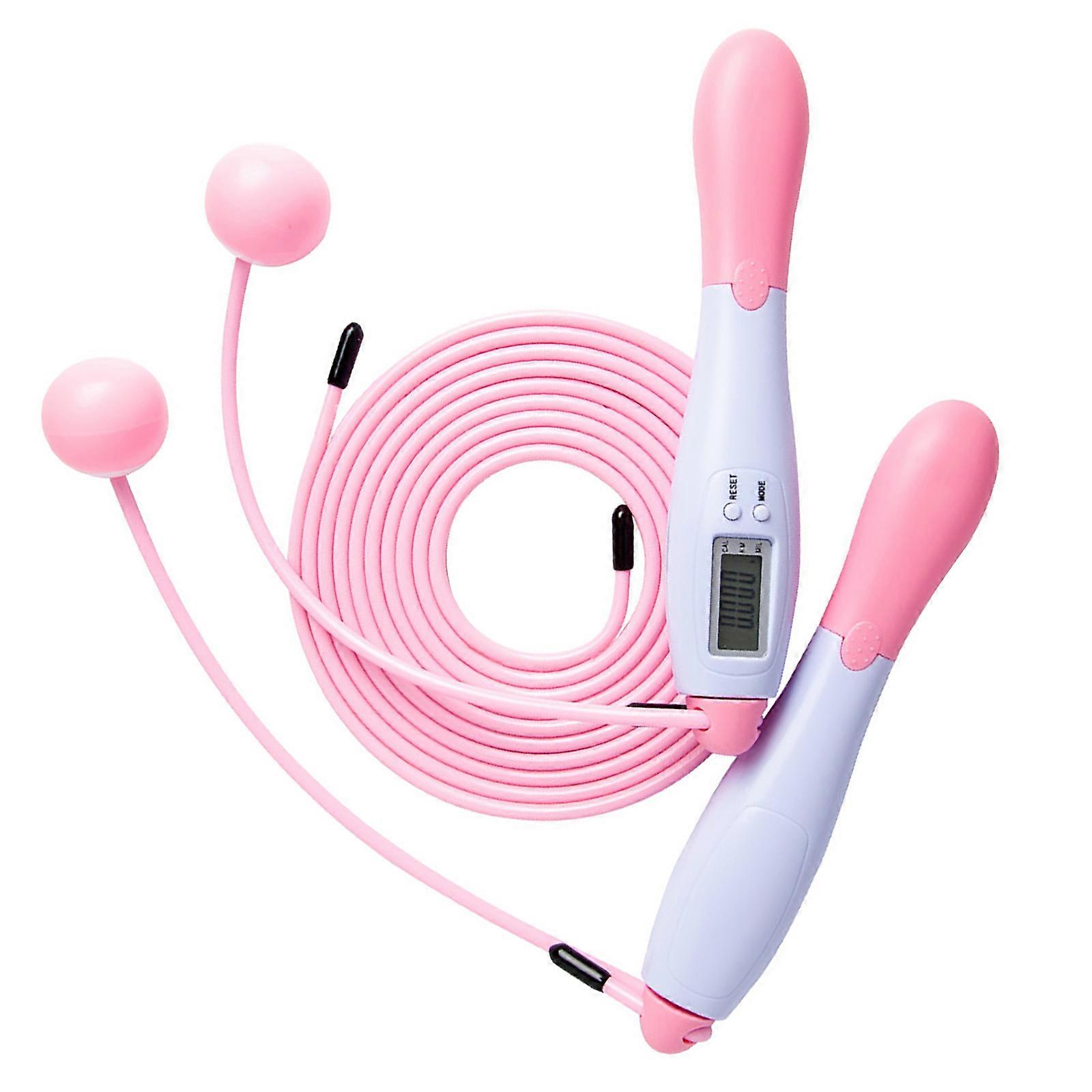 Exercise Regulable Jump Rope Wireless Skipping Rope Calorie Burning Rope for Versatiles Training in Traditional  Pink style