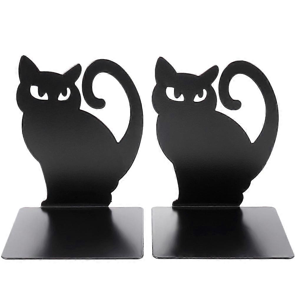 2 Cat Bookends for Office Decor and Shelves