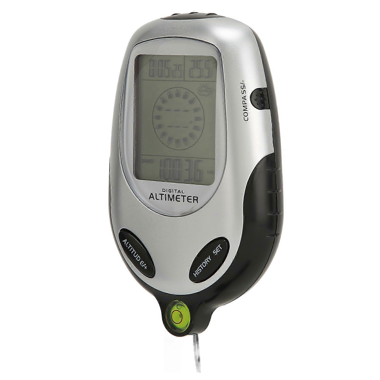 Multifunctional Electronic Dial Digital LCD Altimeter Compass Barometer Weather Forecast Clock Calendar with Backlight