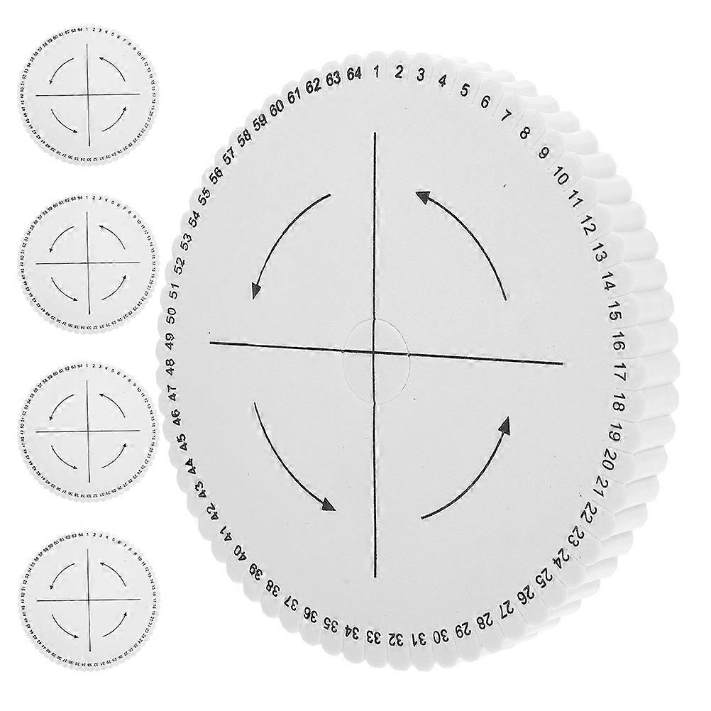 Foam Kumihimo Braiding Disk Round for Bracelet Weaving 5Pcs White Tool