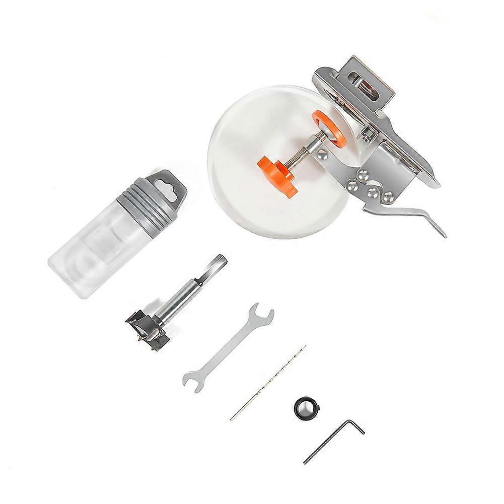 Adjustable Concealed Hinge Jig Kit, 0-30mm Door Hinge Installation Tool with Precision Positioning