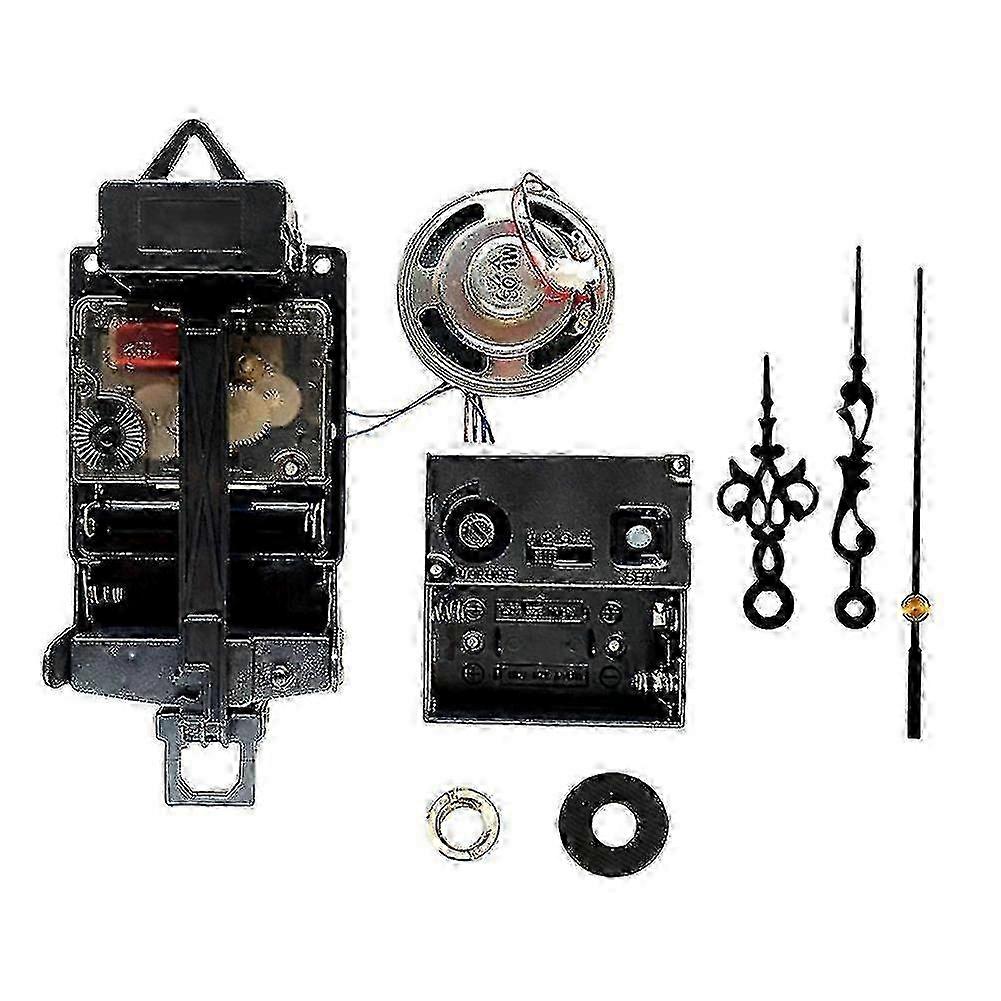 e Quartz Pendulum Clock Movement With Black Hands,with Music Box Speaker,battery Operated,melody Mech