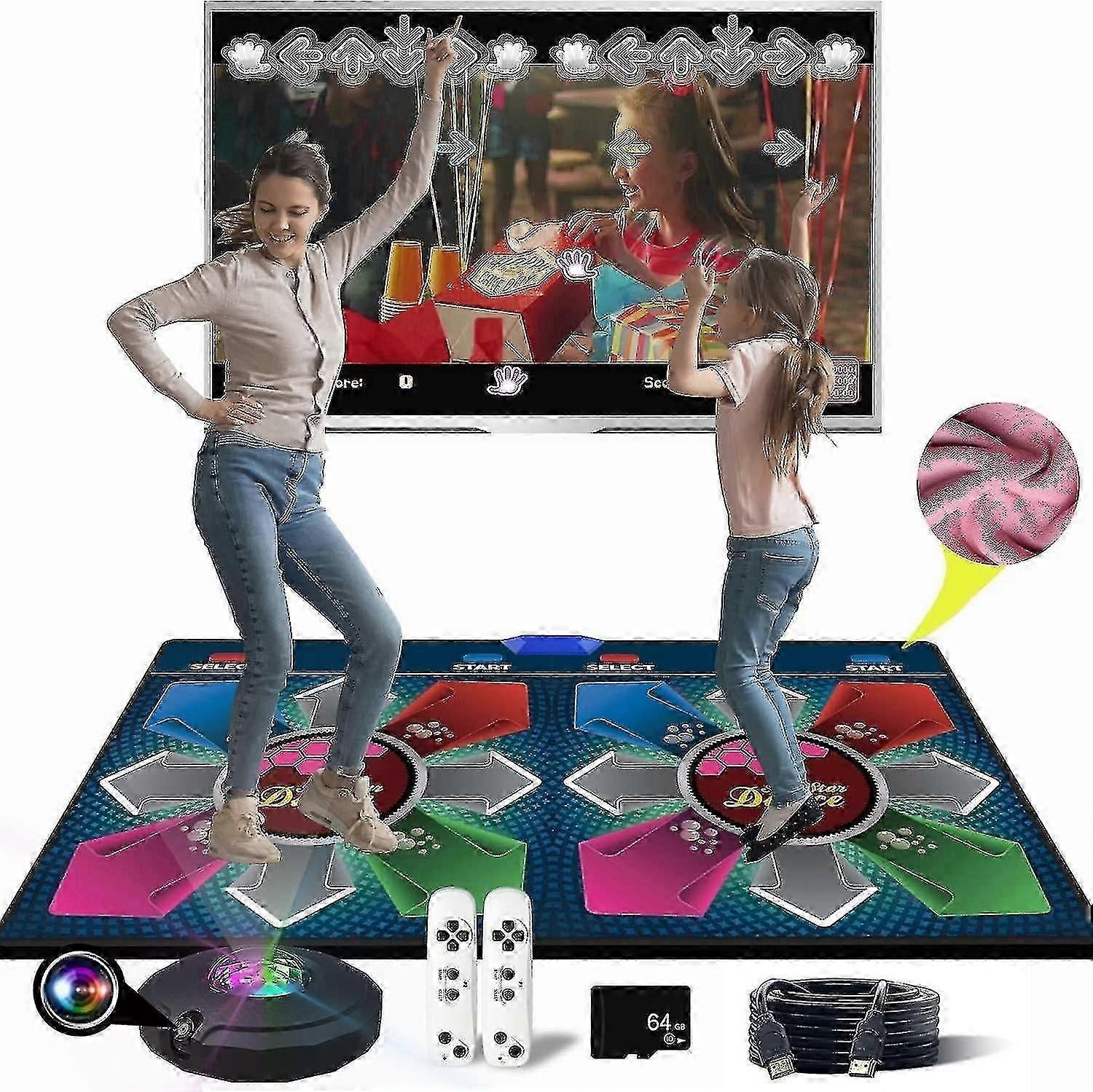 HDMI Musical Electronic Dance Mat with HD Camera,64G memory card,It features 635 games and hundreds