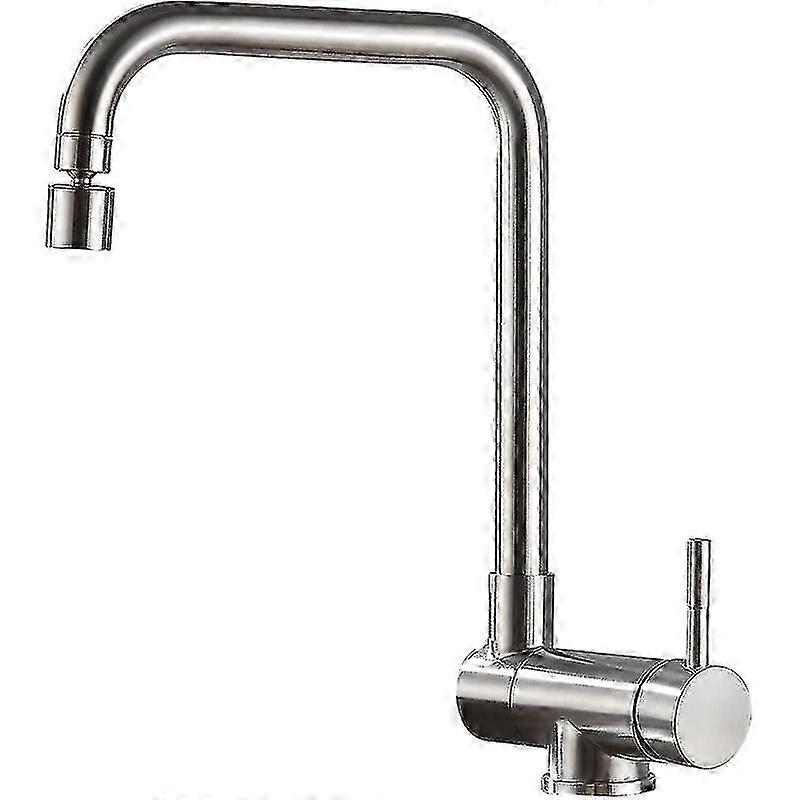 360° Rotatable Chrome Brass Single Lever Kitchen Faucet with 120° Lateral Rotation - Ideal for Under Window Sinks