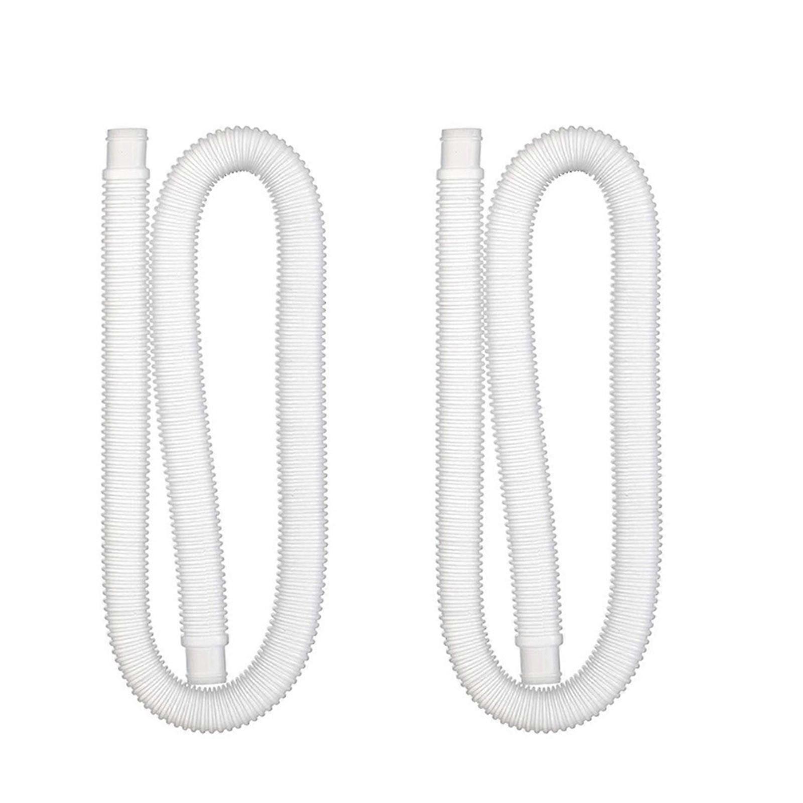 2 Pcs 1.25" Pool Hose, 39" Long, Compatible with All Above Ground Pool Filter Pumps Using 1 1/4" Hoses