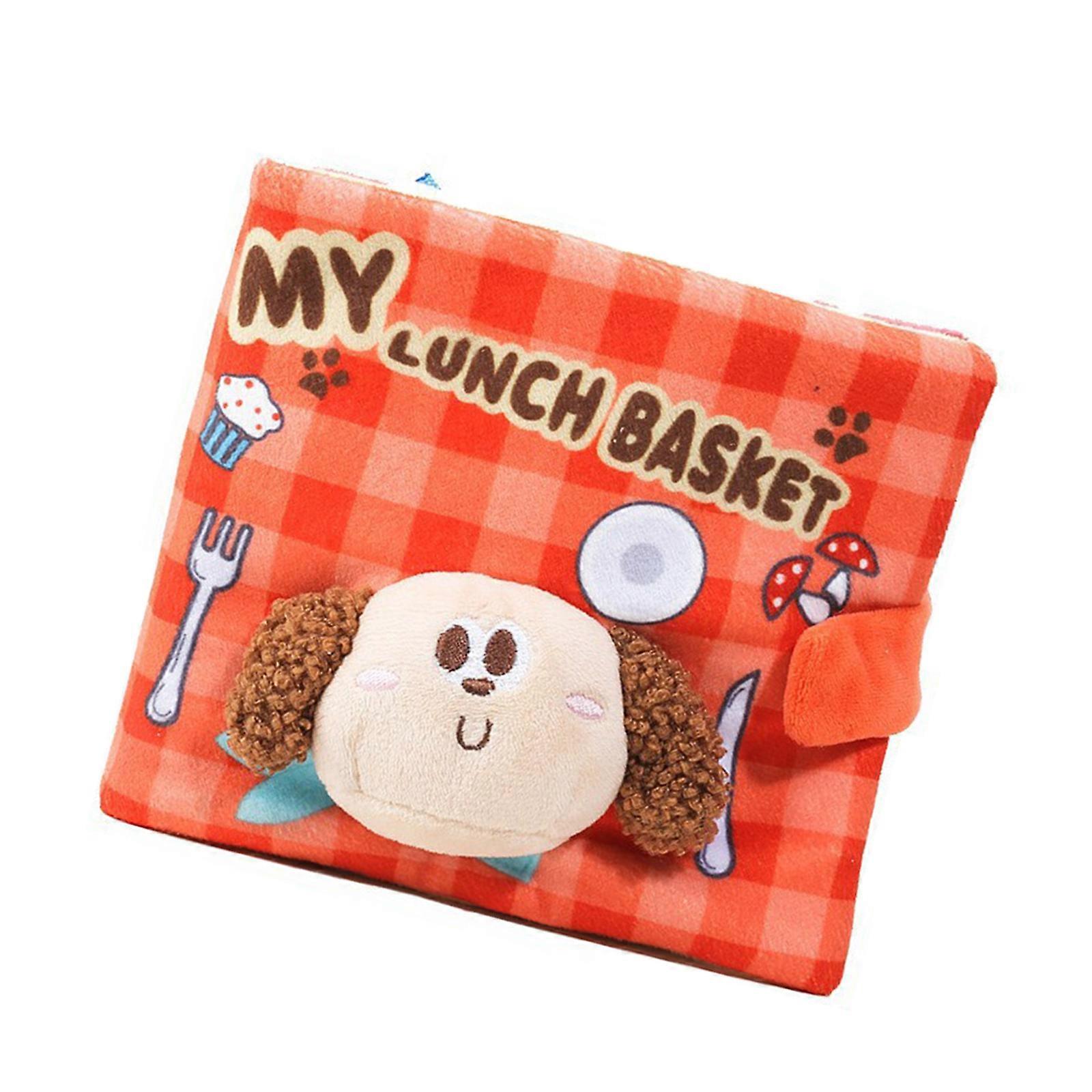 Engaging Play Book Toy for Dog with Squeaker Interactive Treats Feeder Activity Book for Various Breeds Fun Learning Multicolor