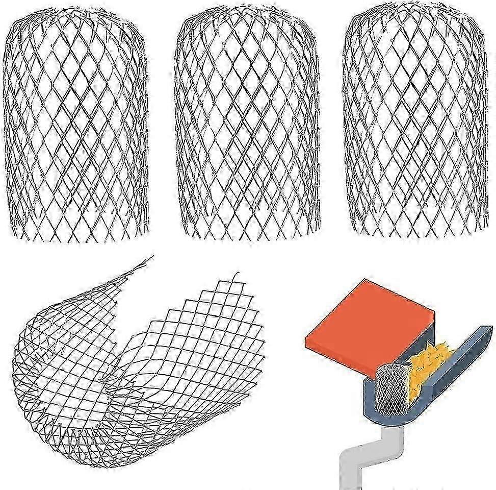 w 4 Pack Metal Gutter Guards Expandable Filter Screen Leaf Strainer Downspout Guards for Gutters Downspout