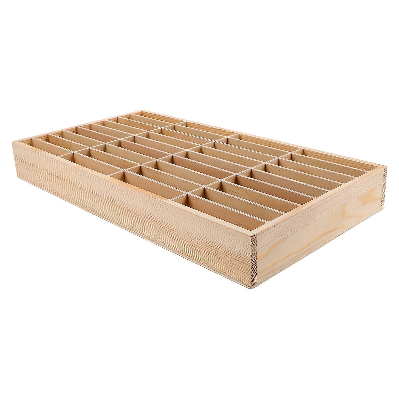 Cellphone Storage Box Wooden Phone Holder with Compartments for Daily Use 36 Grids