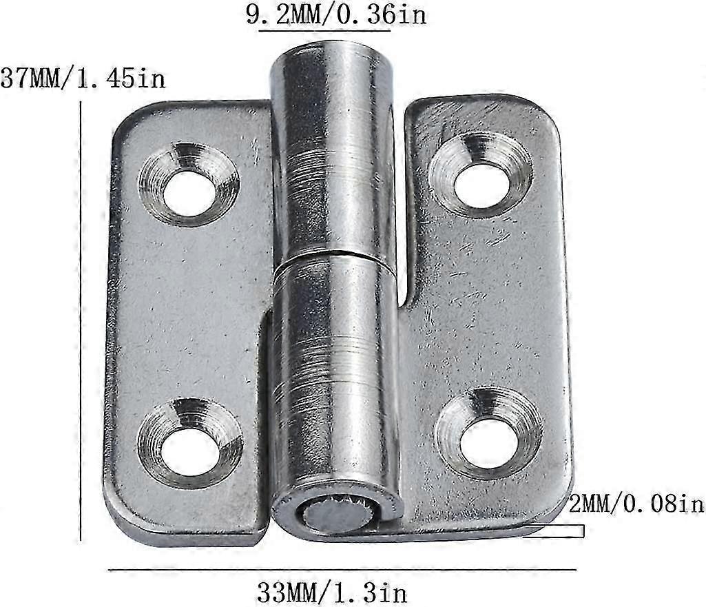 6 Pack 1.45" Detachable Hinges - Removable Door Hinges