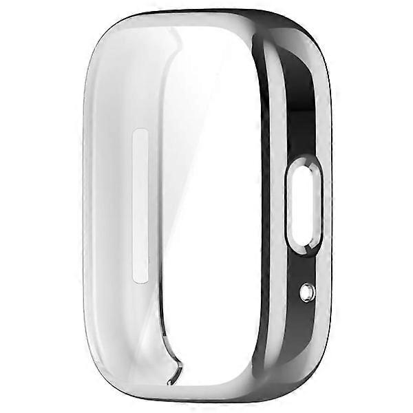 Screen Protector TPU Case for Redmi Watch 3 Active, Full Coverage Protective Shell Bumper compatible with Xiaomi Redmi Watch 3 Active, Silver