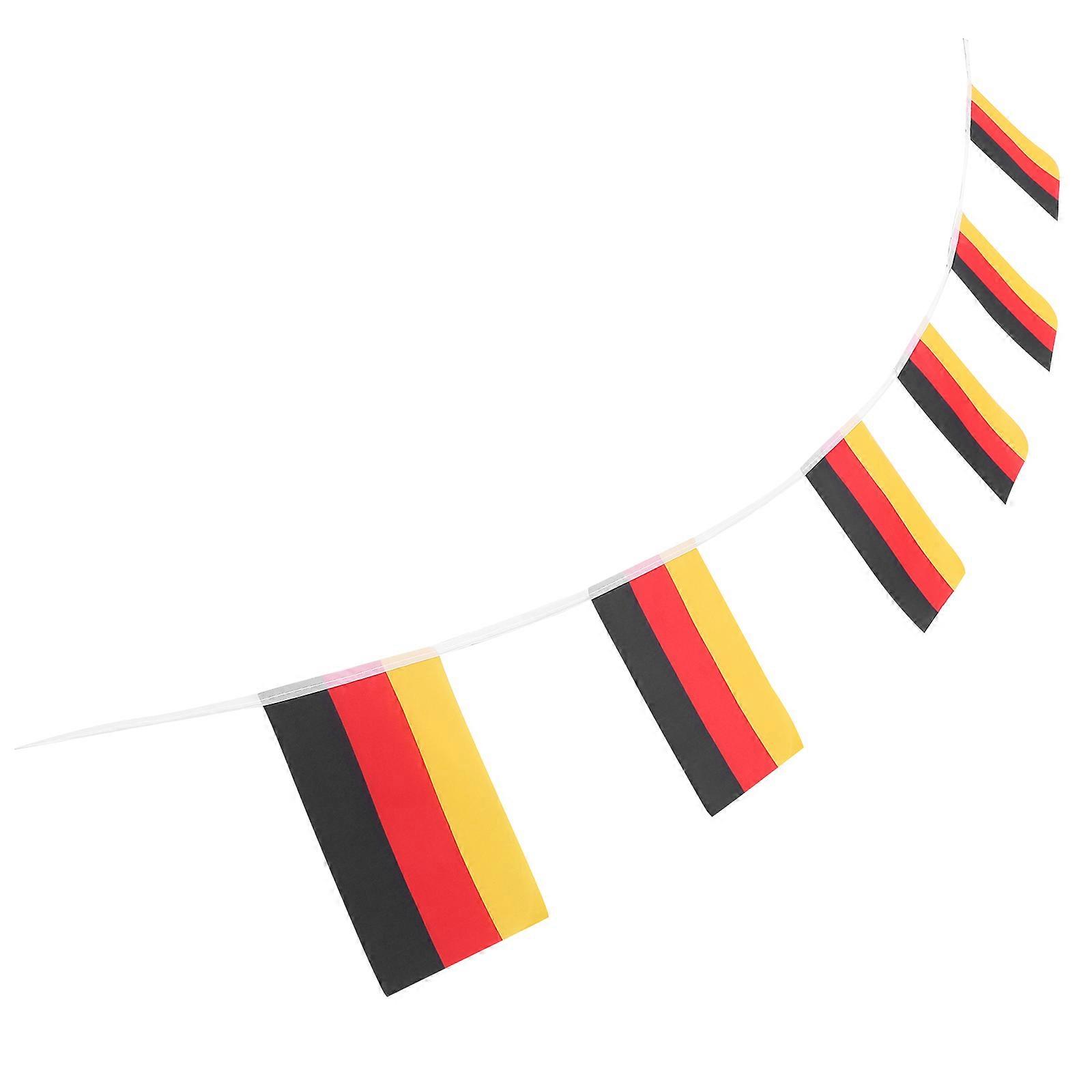 German Flag String Banner for Festival Use 1Set with Multi Polyester Mini Flags