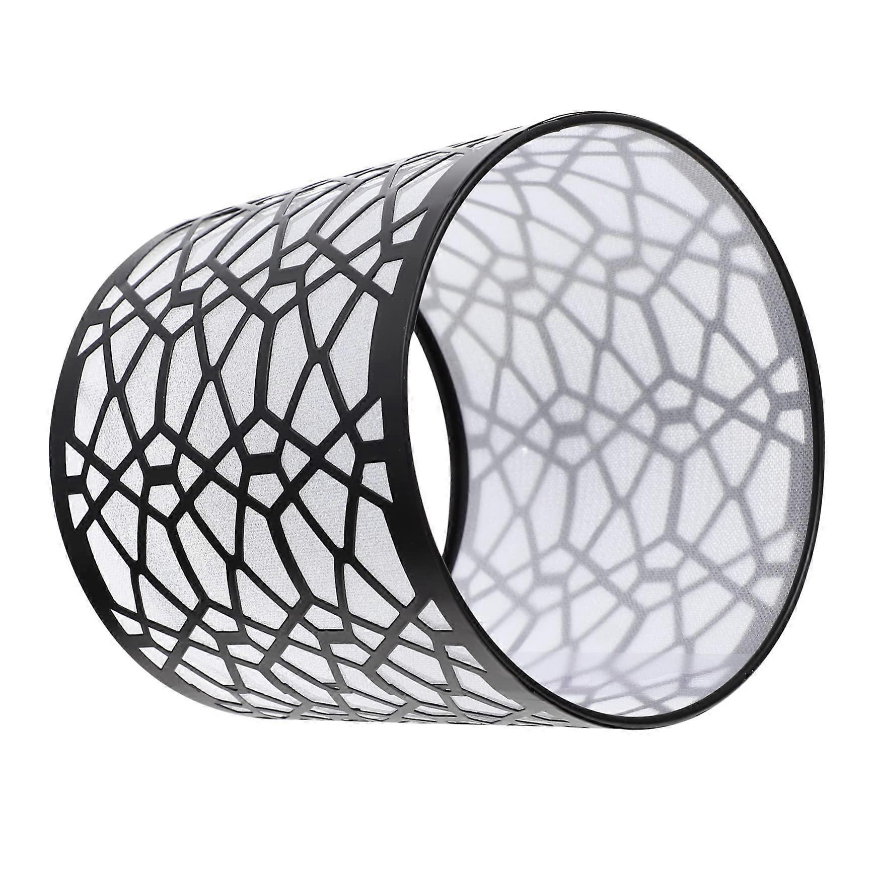 Black Metal Lampshade with Hollow Pattern, Modern Table and Floor Light Shade for Bedroom and Office