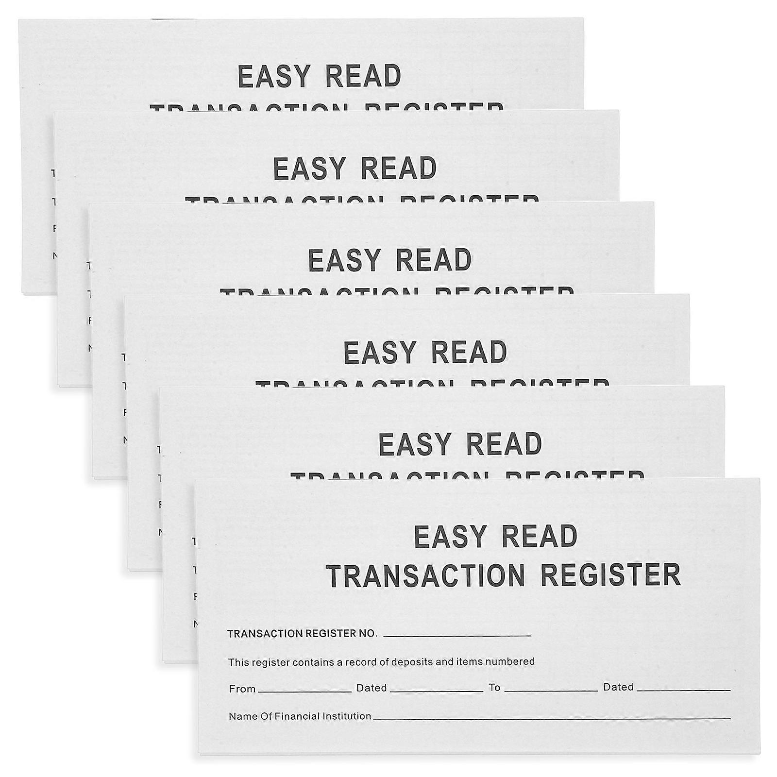 Checkbook Financial Organizer for Expense Tracking 5Pcs 6 Books Paper Material