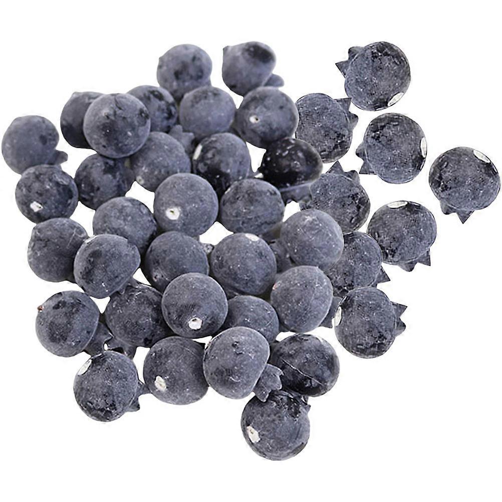 Artificial Decorative Fruit Foam Blueberry for Decor 60Pcs Navy Blue