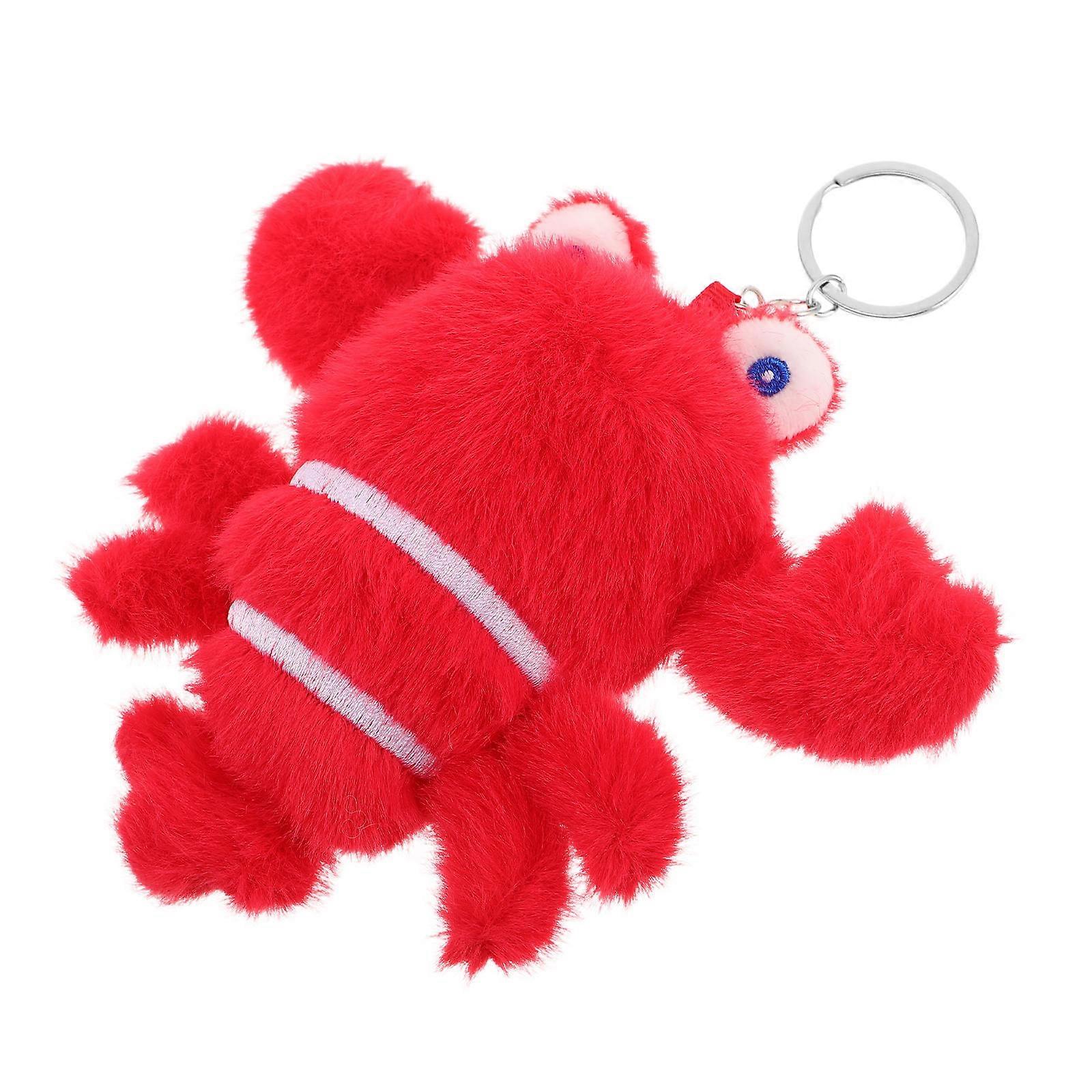 Lobster Plush Keychain for Bag with Realistic Design Red Soft Toy
