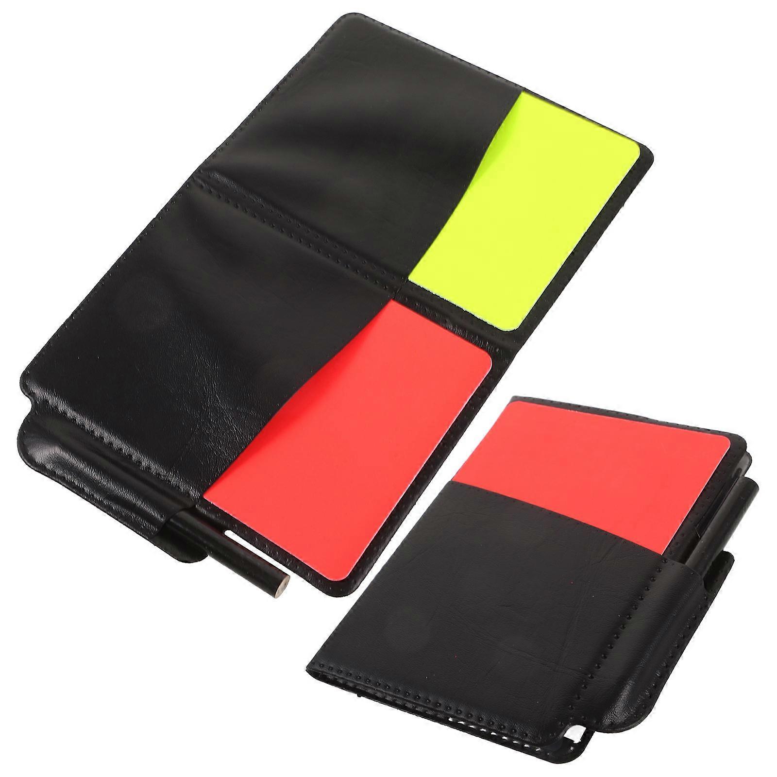 Soccer Red Card Referee Kit with Notepad and Pen for Referee Use 2Sets