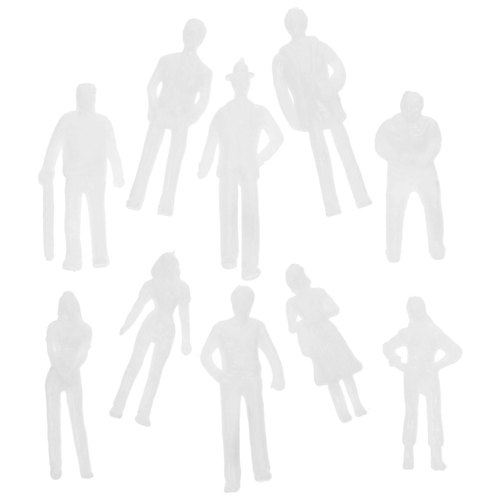 The Uncolored Models People Scale Model for Decoration 100Pcs Kit