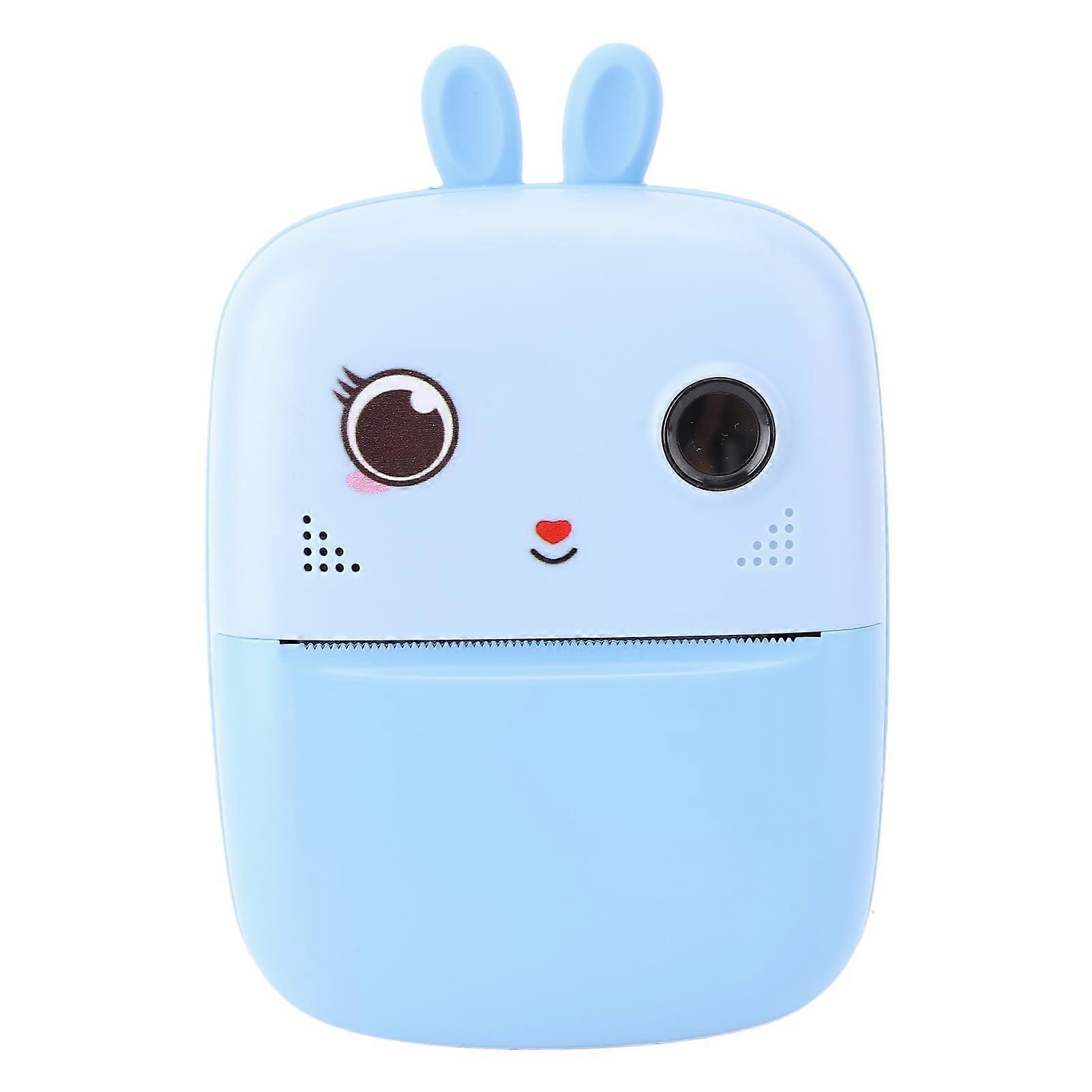 Instant Print Camera with Dual HD Lenses and AI Photography for Kids Travel and Creative Projects Blue