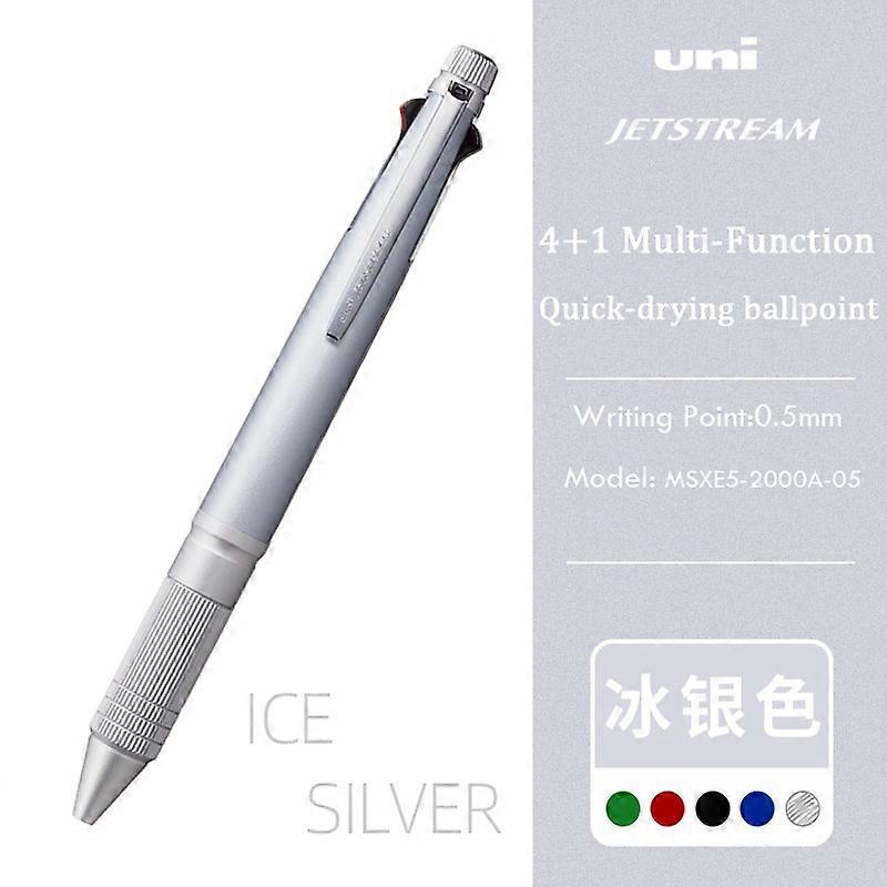 UNI 4+1 Multi-Function Stationery School Supplies lapices Ballpoint Pen+Mechanical Pencil 0.5MM Replaceable Core Quick Drying