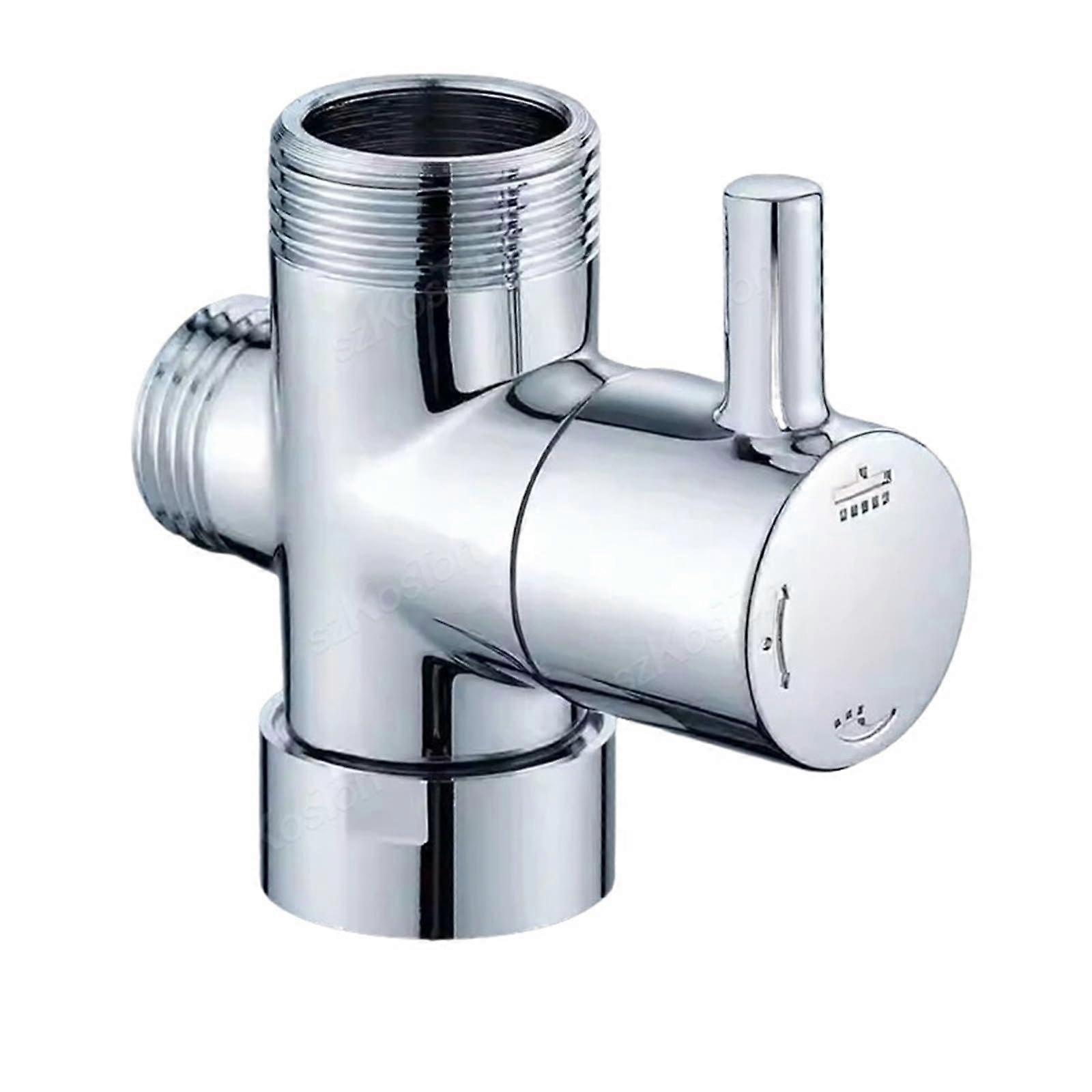 G1/2 3 Way Shower Diverter Valve with LeakProof Water Control and Universal Faucet Fit