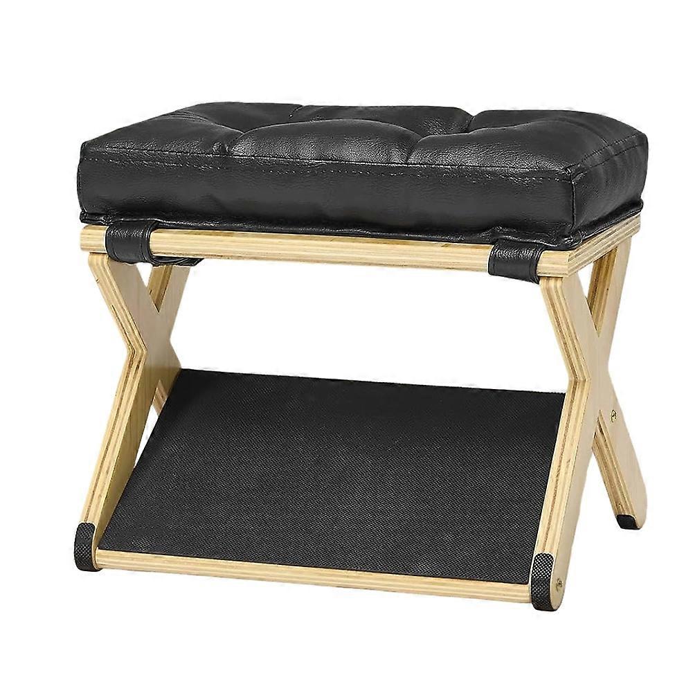 Foot Rest for Under Desk At Work, Wooden Under Desk Footrest with Non-Slip Rubber Stepping Surface, Foot Stools