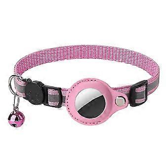 Pet Collar Reflective Adjustable Strap with Little Bell Cat Pattern Button Safety Nylon Pet Dog