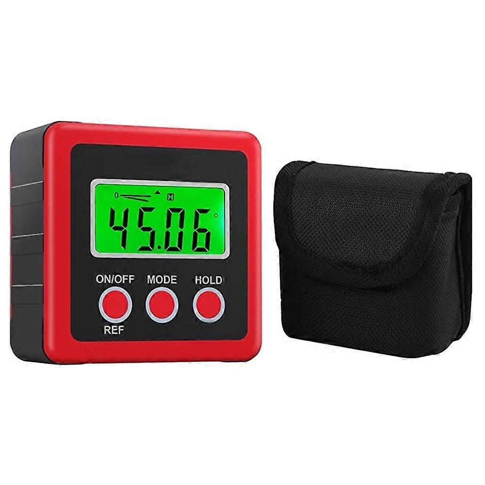 3 Button Digital Angle Finder Magnetic Carpentry Bevel Protractor Level Box Inclinometer