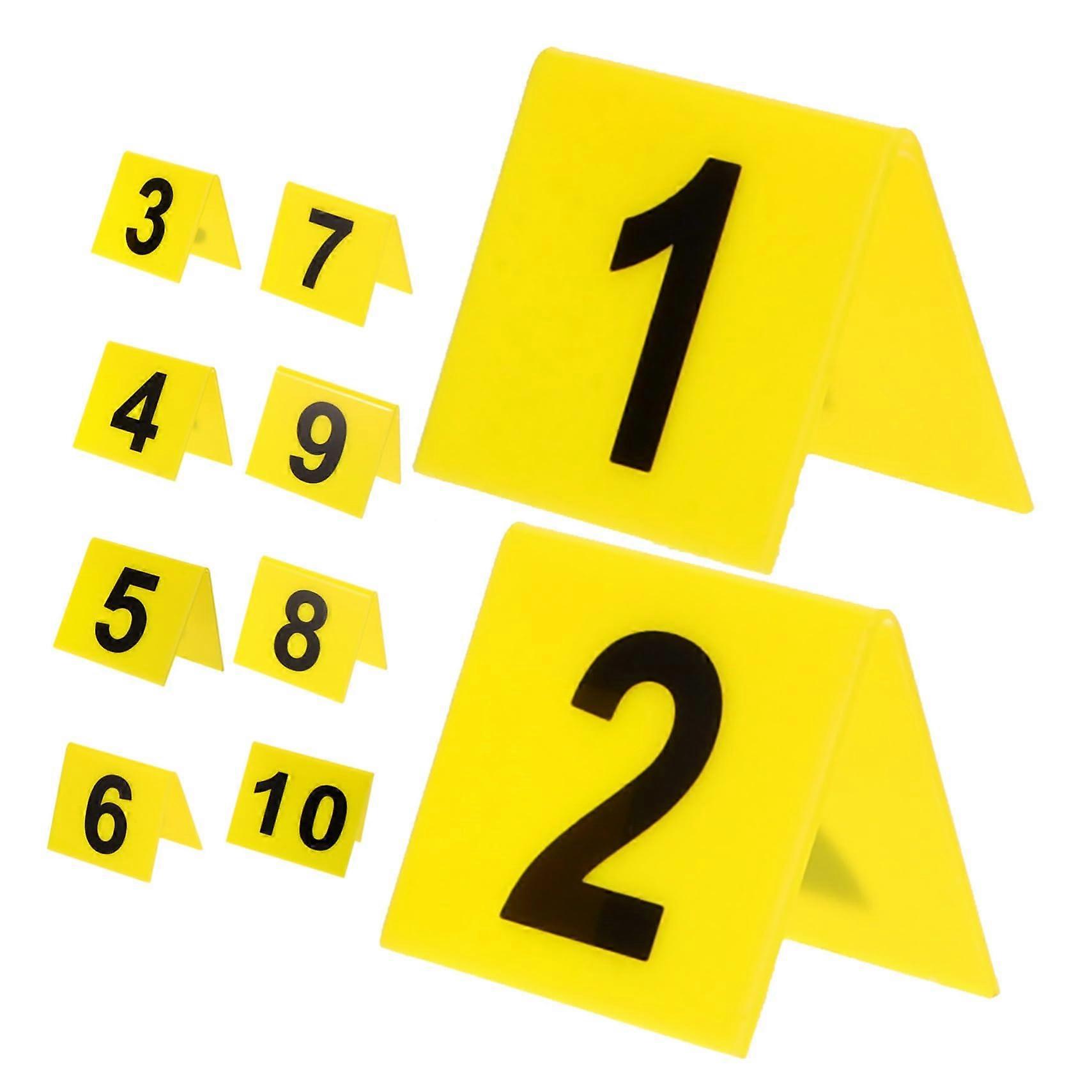 Acrylic Table Number Signs 10pcs DoubleSided Durable Markers for Restaurants and Event Use