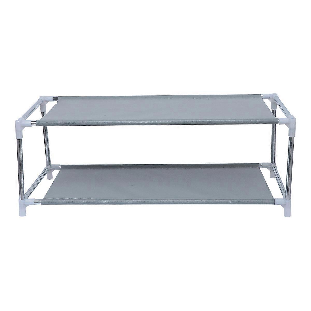 Space Saving Shoes Storage Rack Metal Shoe Shelf for Storage Use 2Pcs