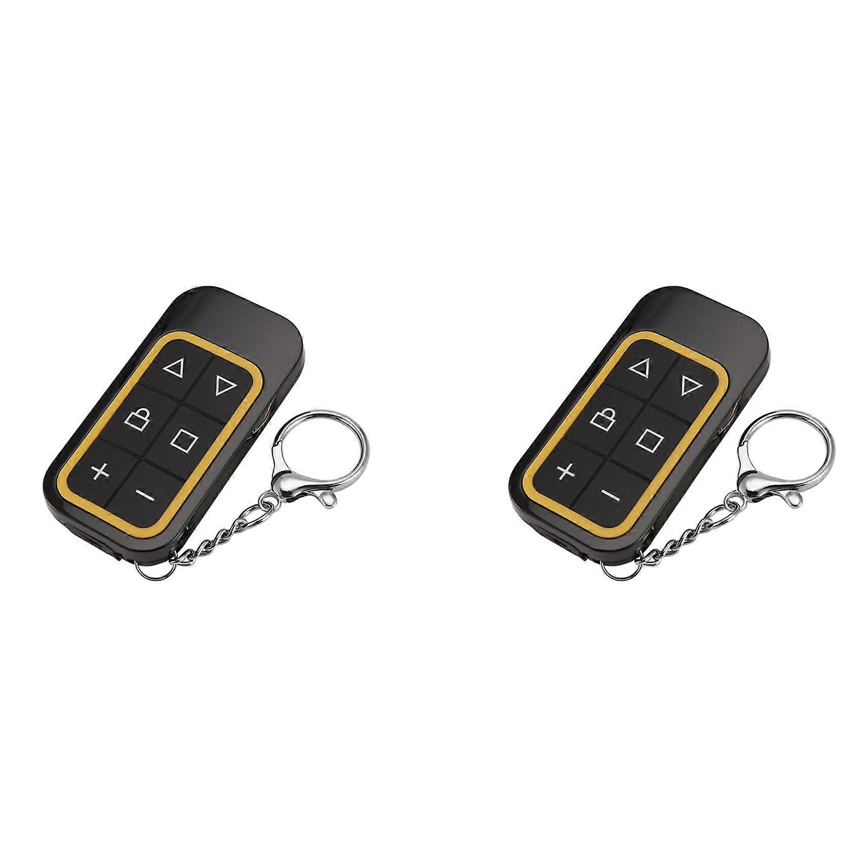 2X Wireless Remote Control 8-Channel Multi-Frequency Garage Door Rechargeable Full-Frequency Copy Remote Control Yellow