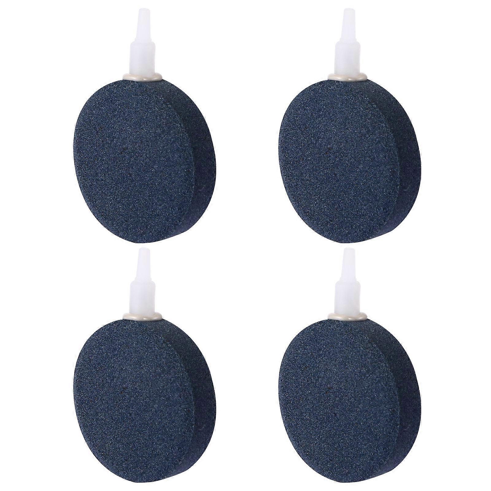 Grey Decorate Air Diffuser for Fish Tank Oxygen Stone Round Bubble Stone Disc 4pcs