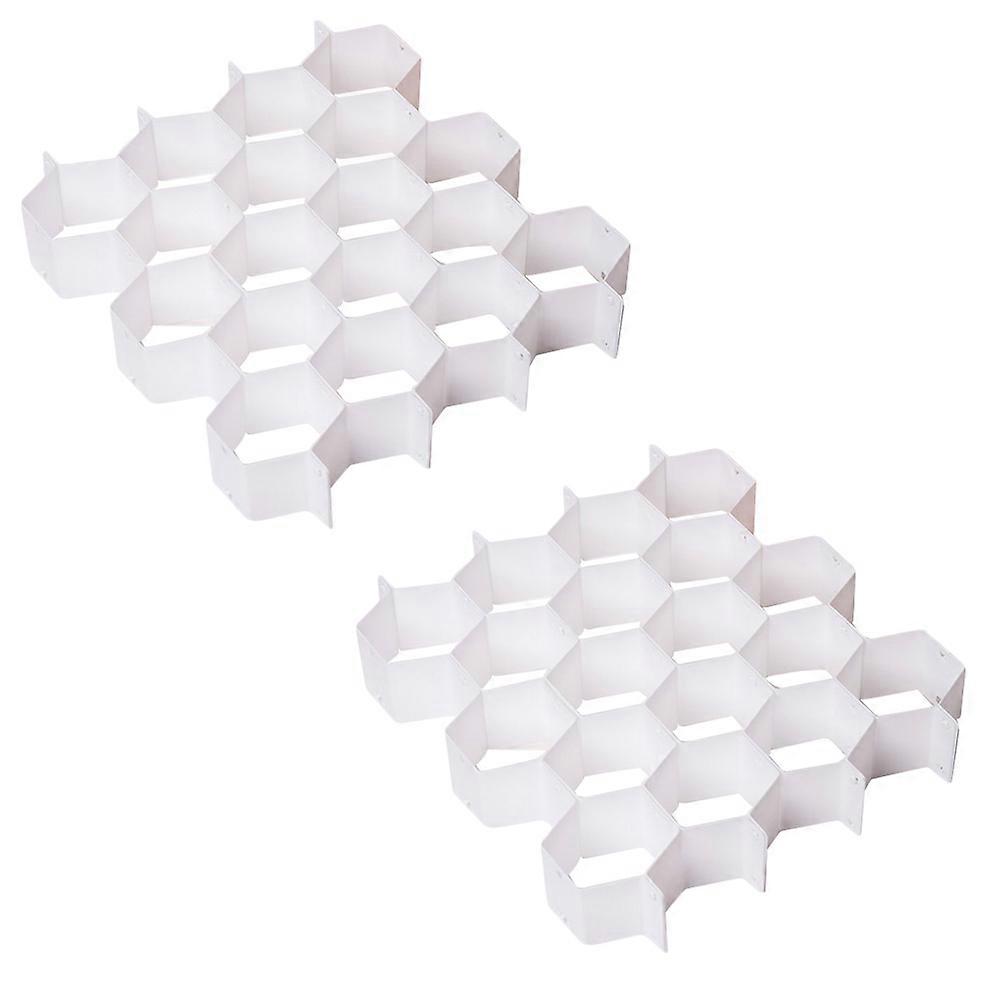 Plastic Drawer Divider Honeycomb Style for Drawer Organizing 2Sets