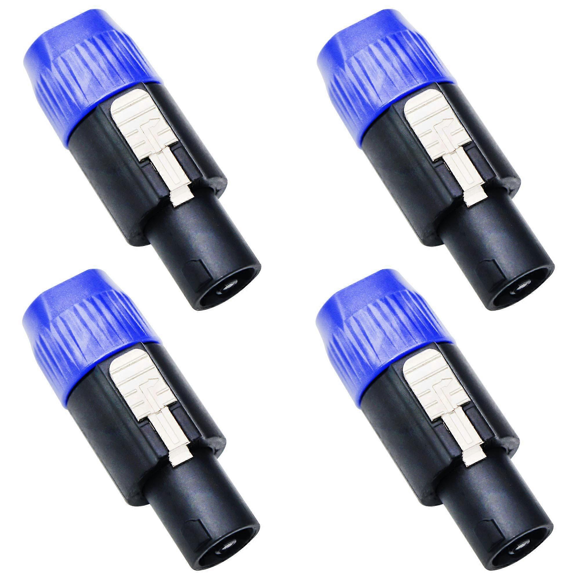 4 Pole Twist Lock Plugs Compatible Speaker Cable Connectors 4 Pack