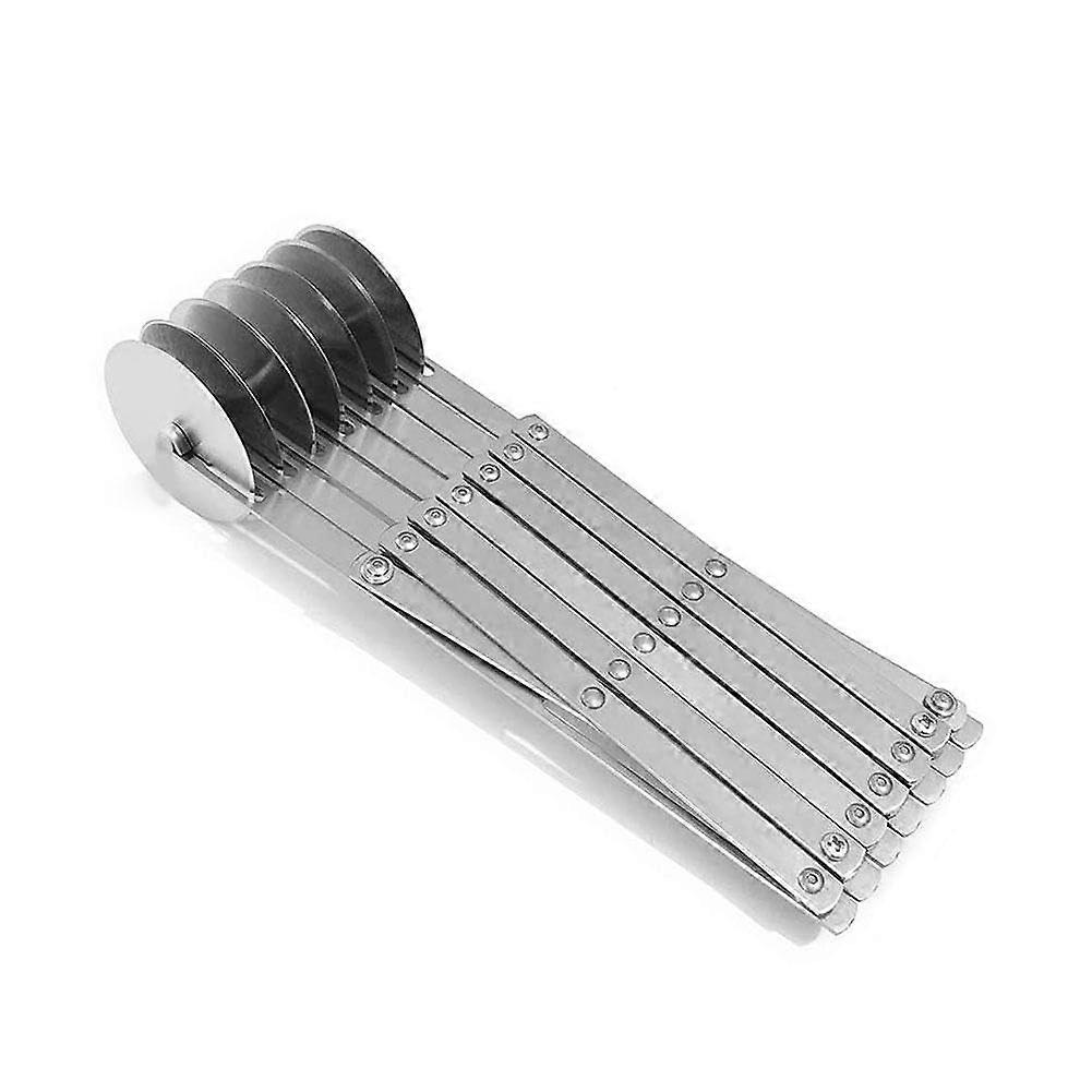Multi Wheel Pastry Cutter Adjustable Stainless Steel 7 Wheel Baking Tool for Pizza Bread Cakes