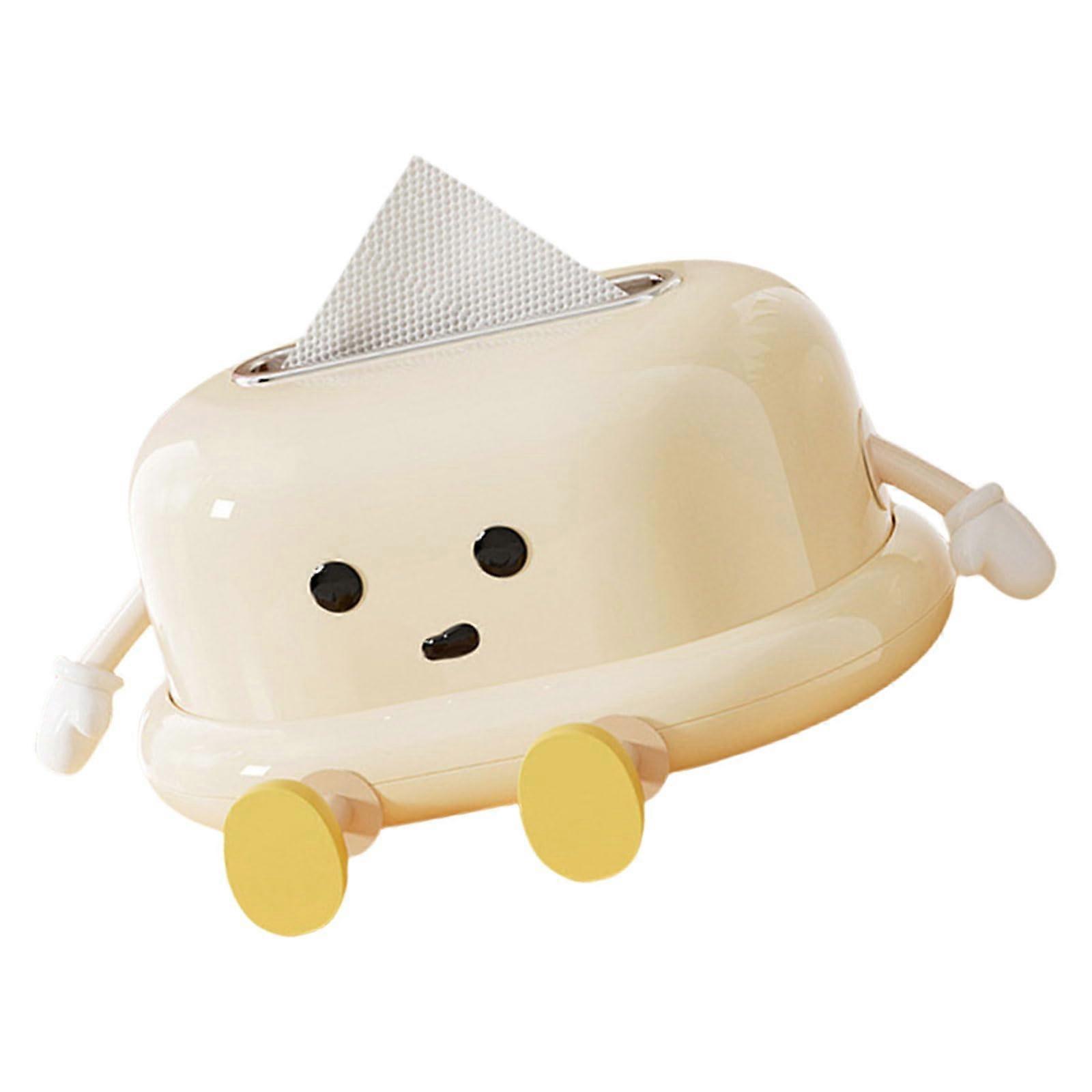 Stylish Tissue Box Dispenser with Spring for Bathroom or Kitchen Napkin Holder