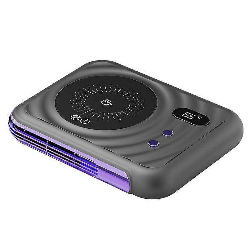 Cup Warmer and Coffee Mug Warmer 2 in 1 with Three Temperature Settings and Warm Air Function Gray