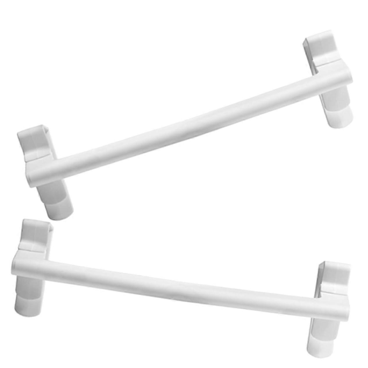 2pcs No Drilling Over Cabinet Towel Rack Space Saving Removable Bar for Kitchen and Bathroom