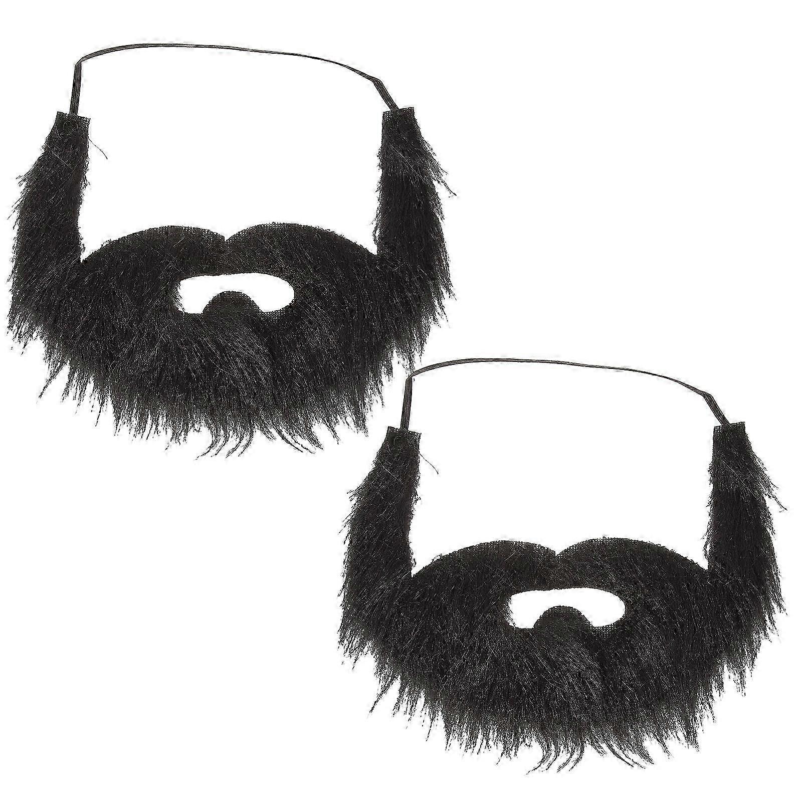 2pcs Funny Fake Beard and Mustache Set Perfect Cosplay Props