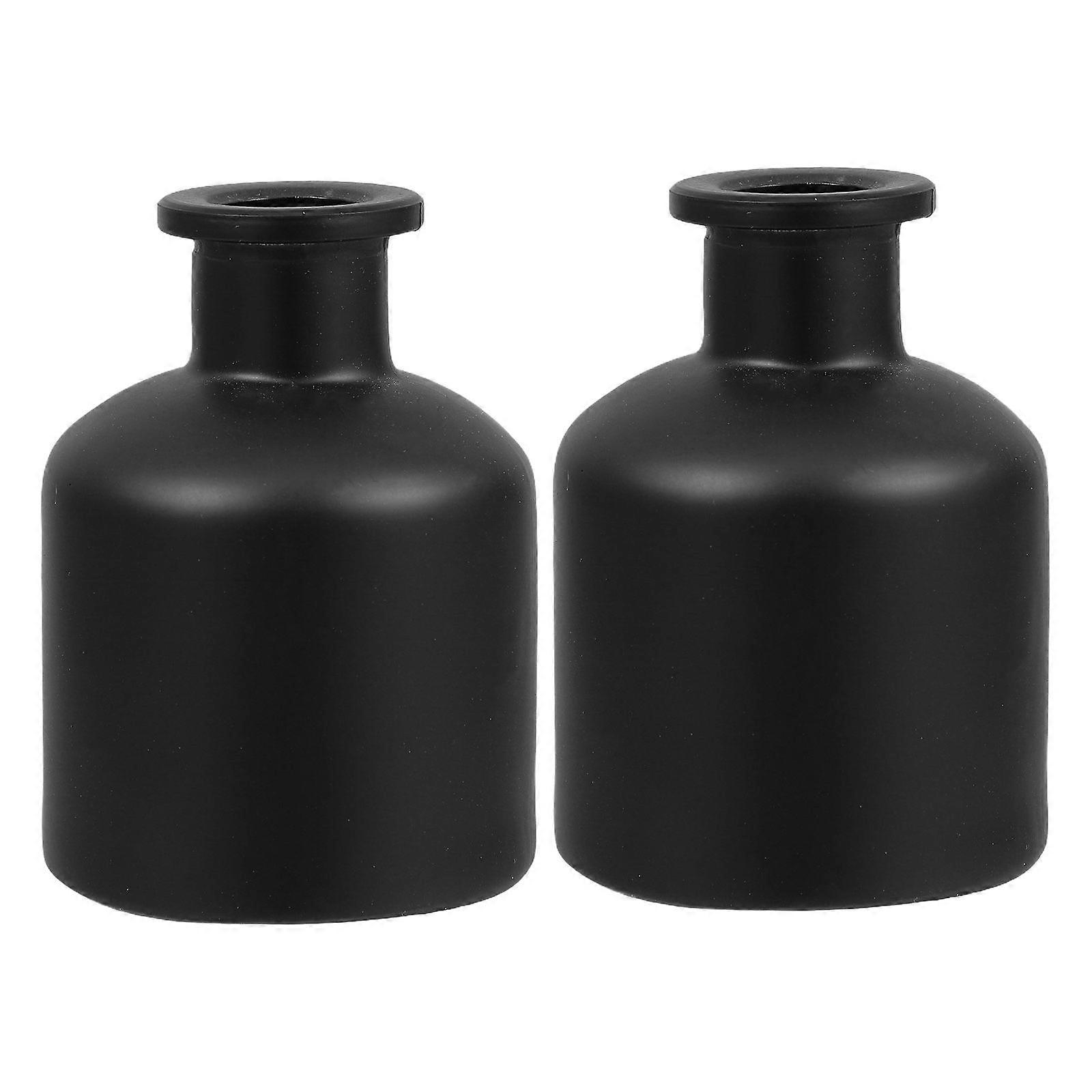 2pcs Refillable Glass Diffuser Bottles Cylindrical Glass Containers For Reed Diffusers Empty Aroma Bottles Fragrance Diffuser Bottle Empty Bottle For 
