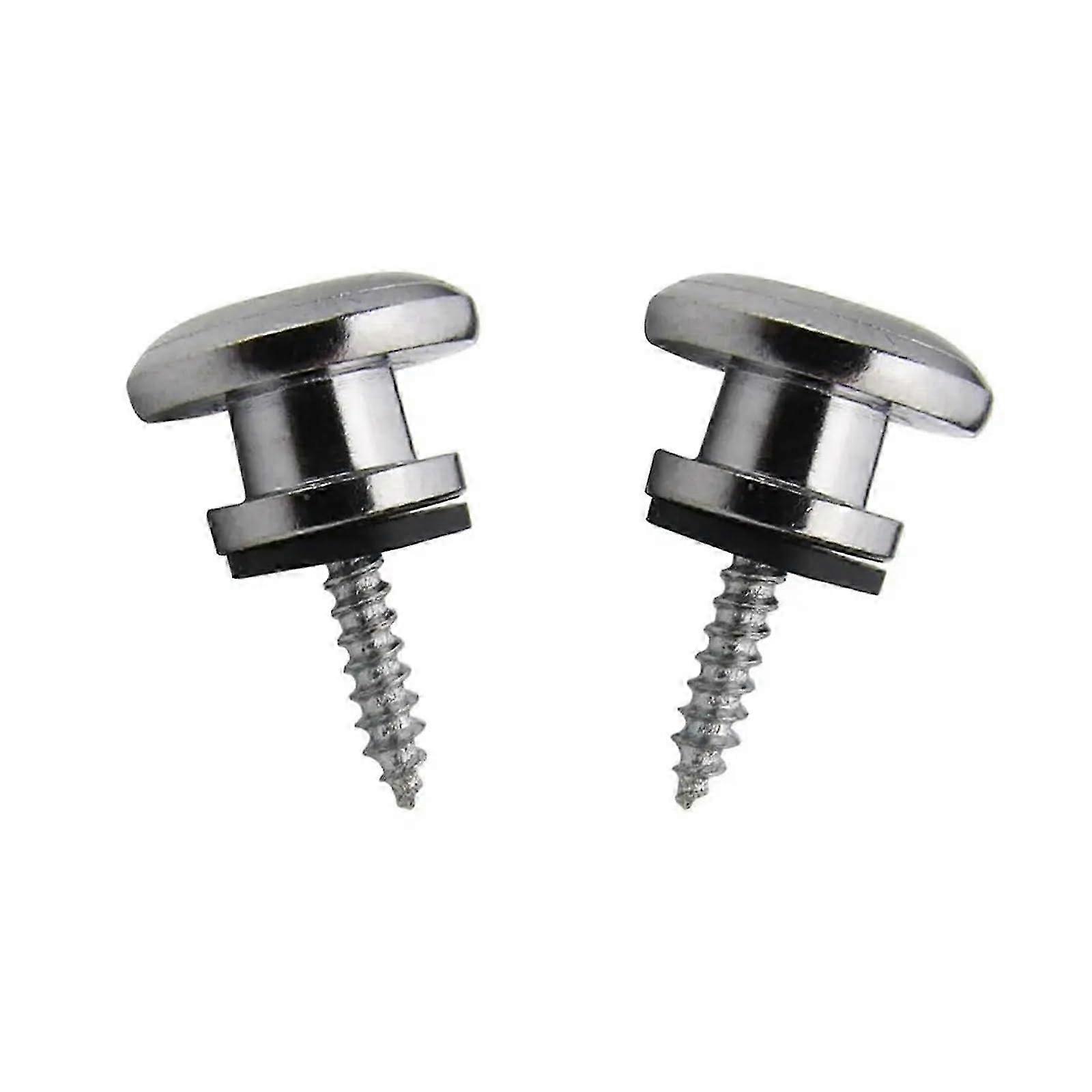 Chrome Guitar Strap Locks Secure Strap Lock System for Electric Guitar Durable Metal Mushroom Design