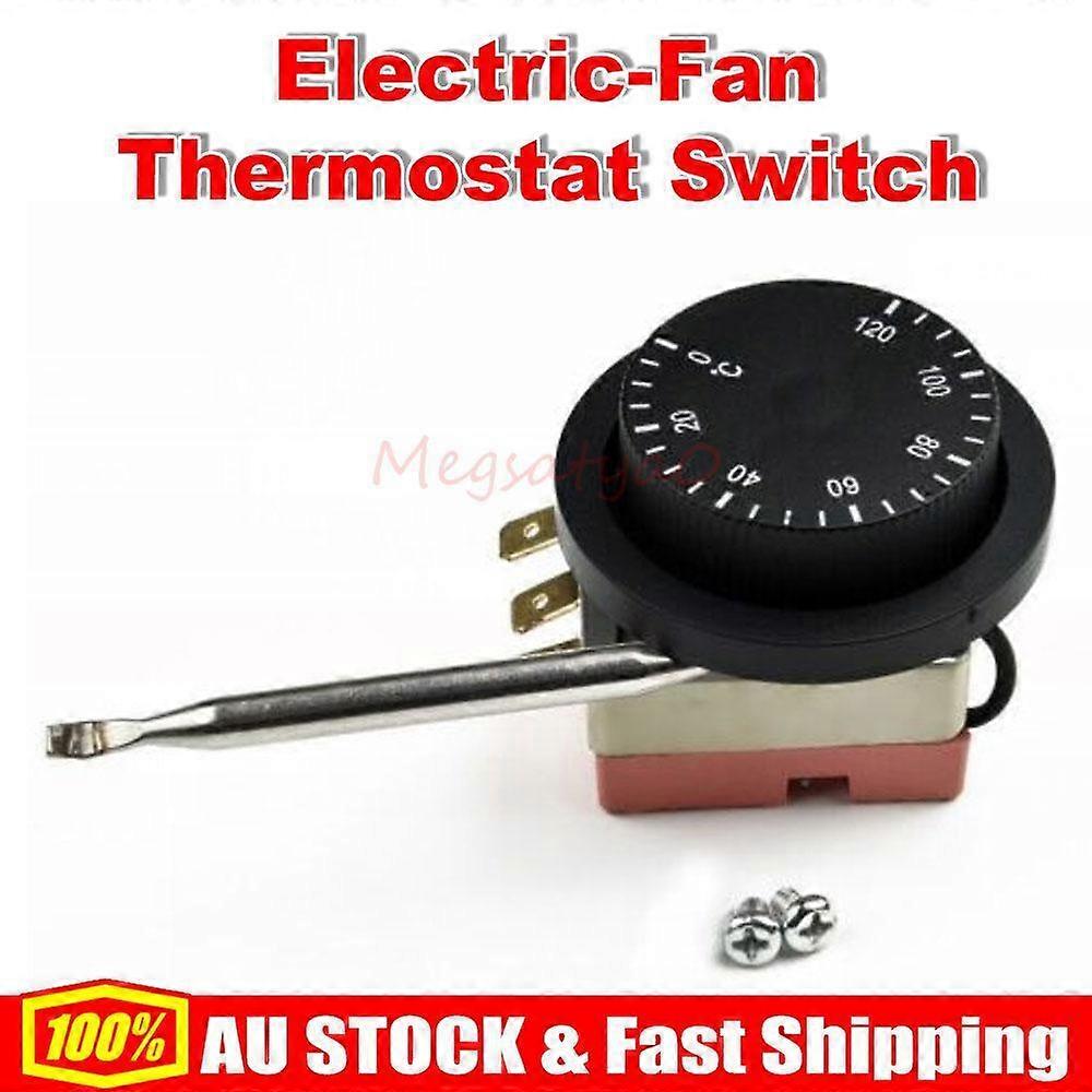 12V Adjustable Electric-Fan Thermostat Switch Radiator /Temperature Control AU