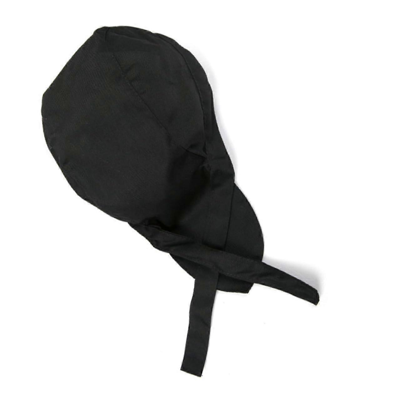 Black Chef Hat and Waiter Cap Solid Color Comfortable Kitchen Cooking Wear for Restaurant Catering